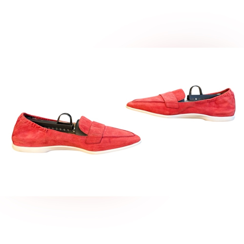 Cole Haan Grand Ambition Amador Red Suede Slip On Flats Women’s Size 8 B - Picture 5 of 8